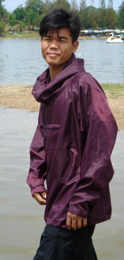 open water swimming in clothes anorak