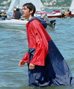 pool anorak red yellow students