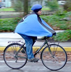Poncho cycling cape
